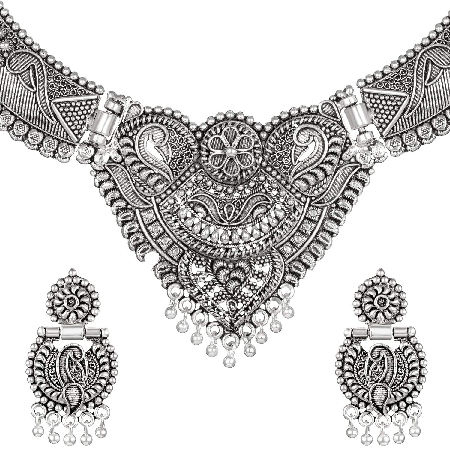 Oxidised Traditional Necklace Set