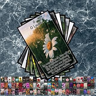 Baralho Tarot Completo com Significados Tema de Flores. 78 Cartas. Modelo 3. Oráculo. Arcanos Maiores e Menores. Jogo de Cartas. Naipes e Respostas.