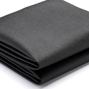 K-Musculo Vinyl Fabric, Marine Faux Leather Upholstery, for Upholstery Crafts, DIY Sewings, Sofa, Handbag, Earrings, Hair Bows Decorations Black 54 X 12 inch 1Ft