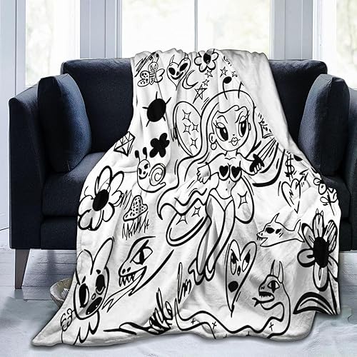 Karol Singer G - Manta ultrasuave de franela ligera para sofá, cama, uso en todas las estaciones, 40 x 30 pulgadas