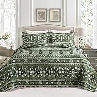 Vista 15 de BEDIFANY Edredón de algodón tamaño Queen, colcha ligera tamaño Queen, color verde azulado, colchas acolchadas, juegos de ropa de cama