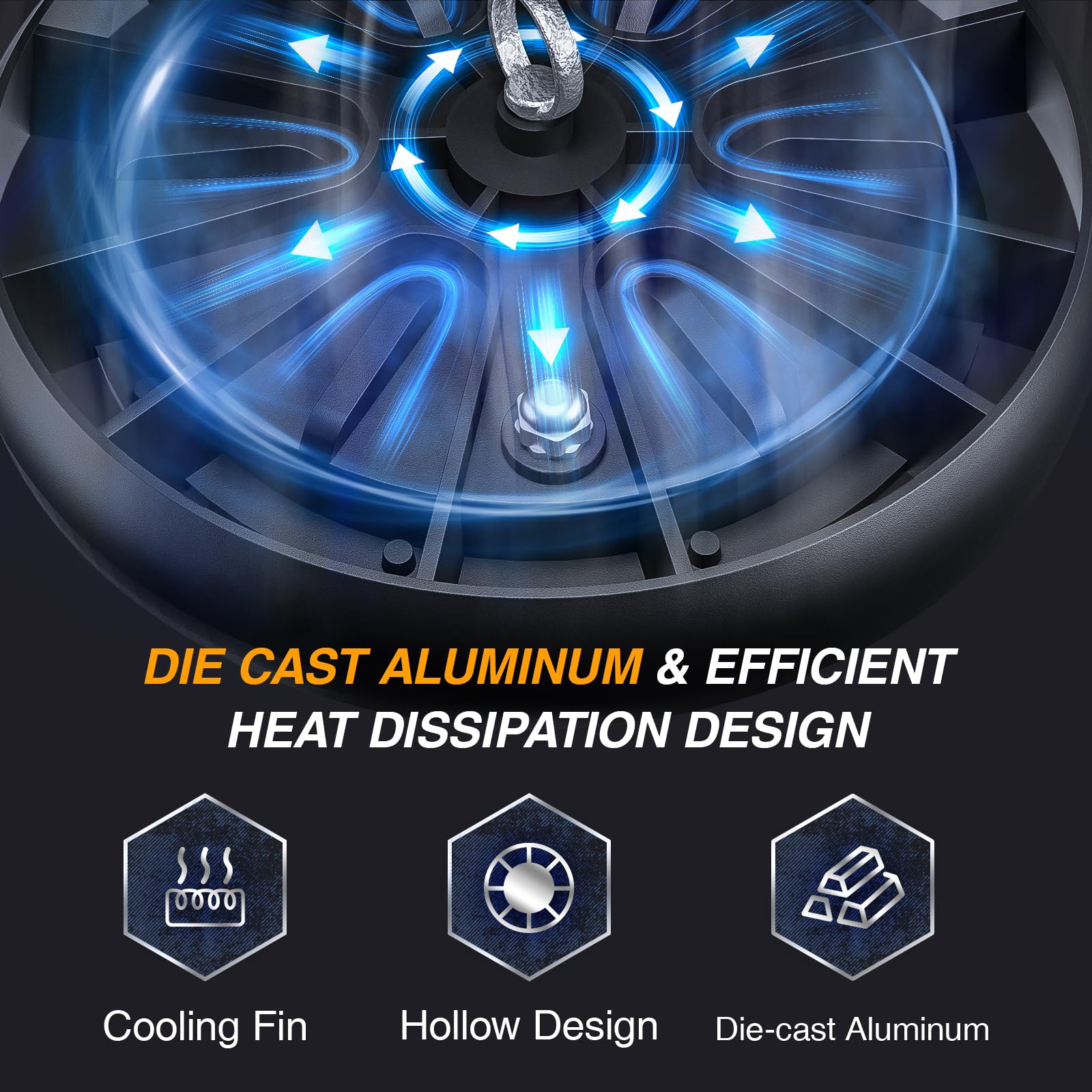 Faretto LED UFO 200W, 20500LM Lampada da Officina con Guscio in Alluminio Rinforzato, IP68 Impermeabile, 6500K Bianco High Bay Light, Proiettore Industriale Adatto per Magazzini, Garage, Fabbriche