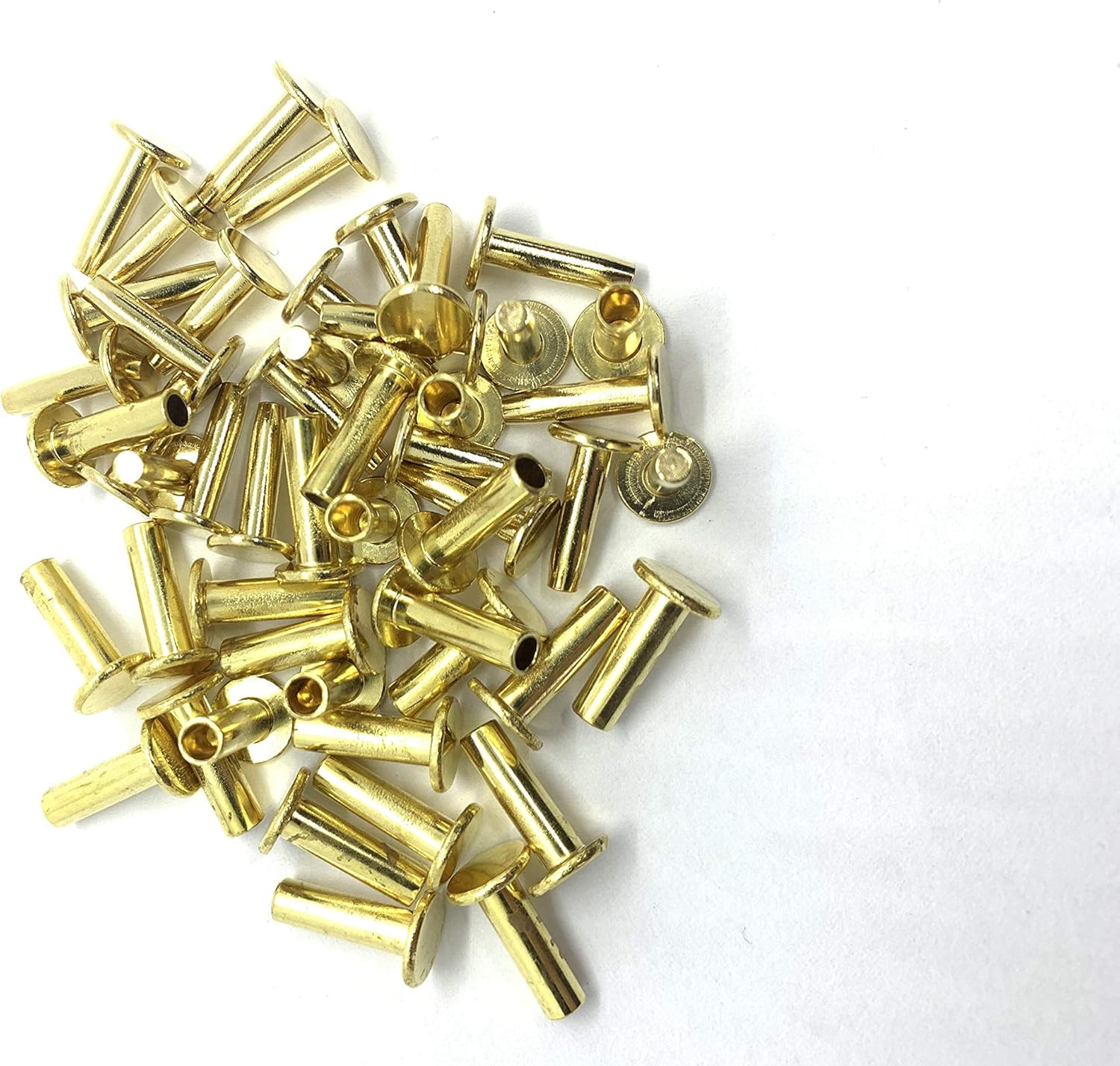 25 Sets New Cutlers Cutlery Rivets 5/16" x 1/2" Knife Making Handle Pins Brass
