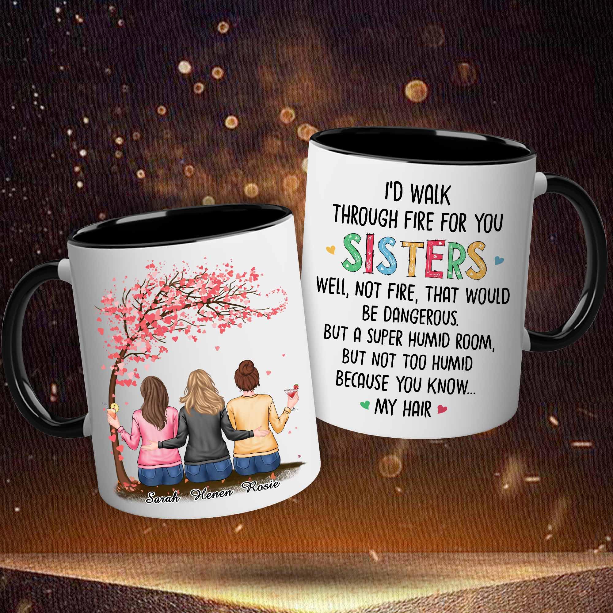 3 sisters coffee mug Sibling Brothers & Sisters Forever Linked Together Crossword Scrabble   Wander Prints
