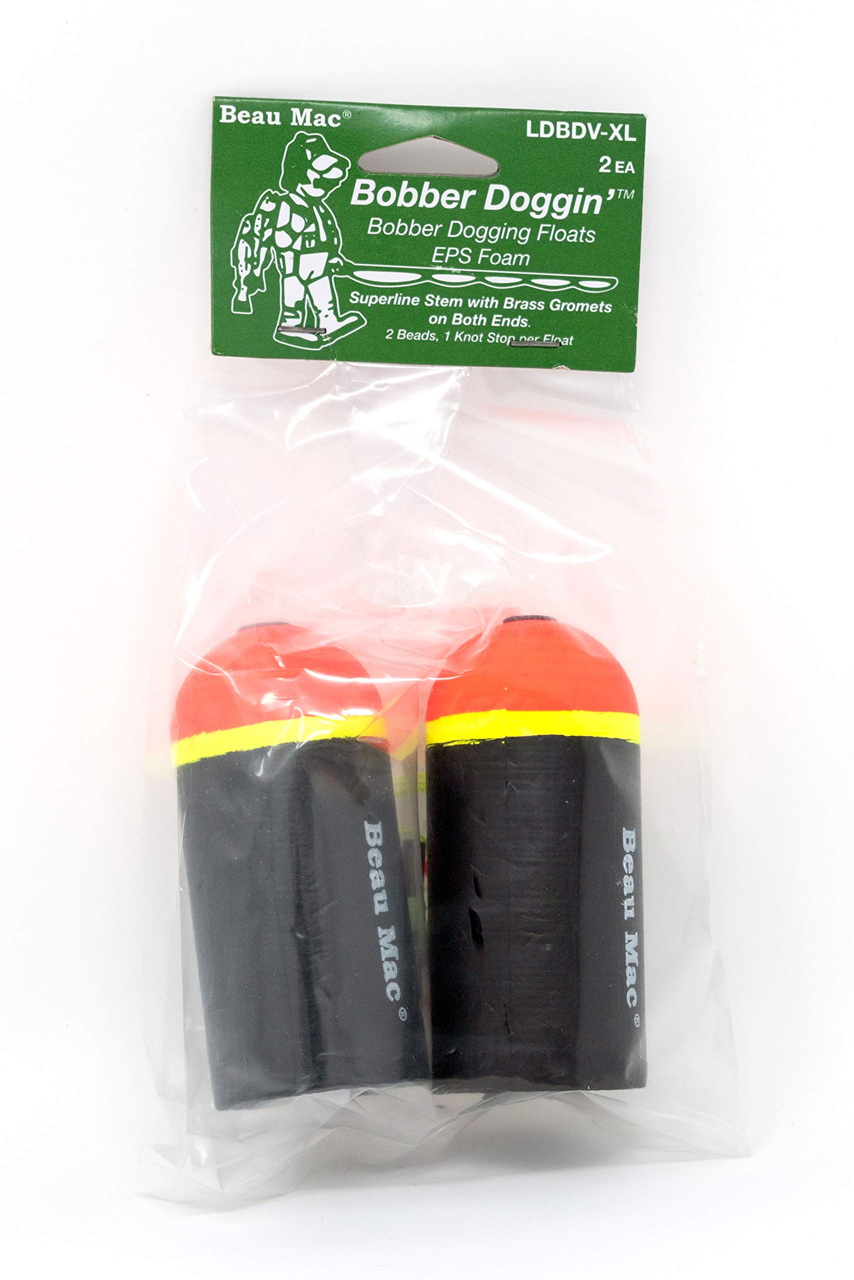 Beau Mac EPS Bobber Doggin Floats | LDBDV | Size Medium-XL | Bobber Fishing Float for Drift & Doggin Techniques | Durable, High Visibility Red Fishing Float for Salmon, Steelhead & Trout | 2 Floats