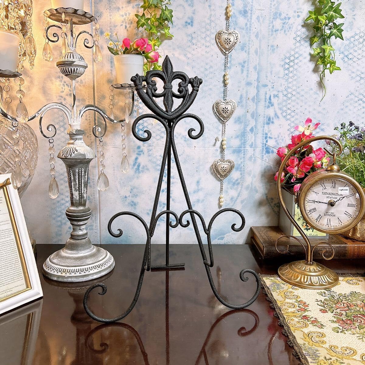 アイアンイーゼル ボードスタンド 店舗 案内板 レトロ アンティーク アイアンイーゼル ボードスタンド 店舗 案内板 アンティーク ロート