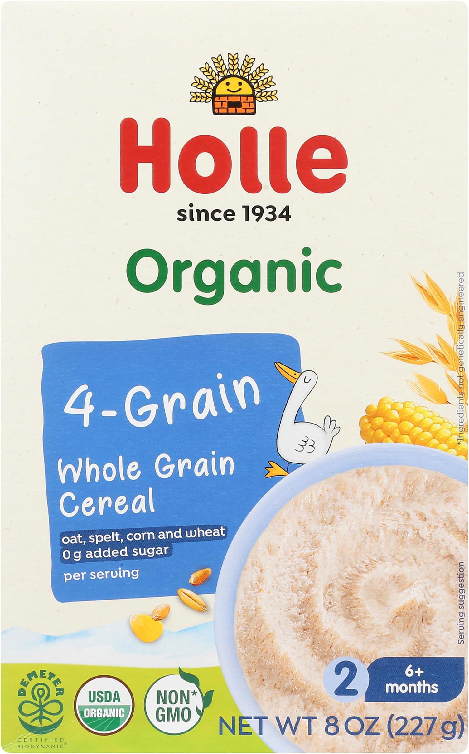 Cereal Wholegrain Four Grain Organic, 8 Ounce