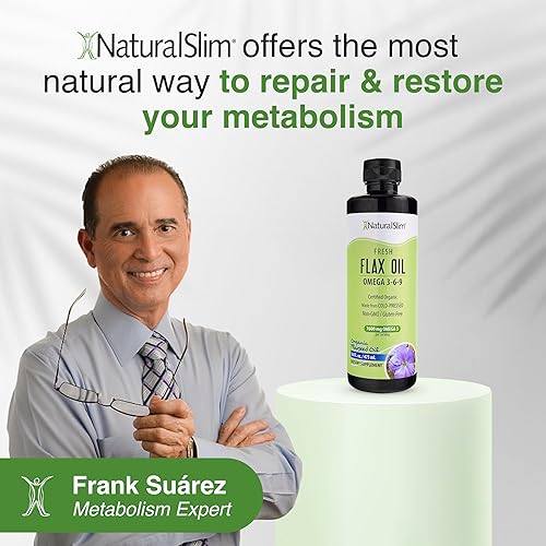 Miniatura 6 de NaturalSlim Aceite de lino  Suplemento líquido de aceite de linaza con Omega 3 6 9  Aceite de semilla de lino orgánico certificado prensado en frío