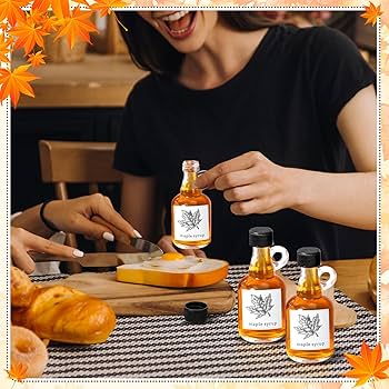 syrup様 SiliFine 24 Pcs Glass Syrup Bottles with Loop Handle