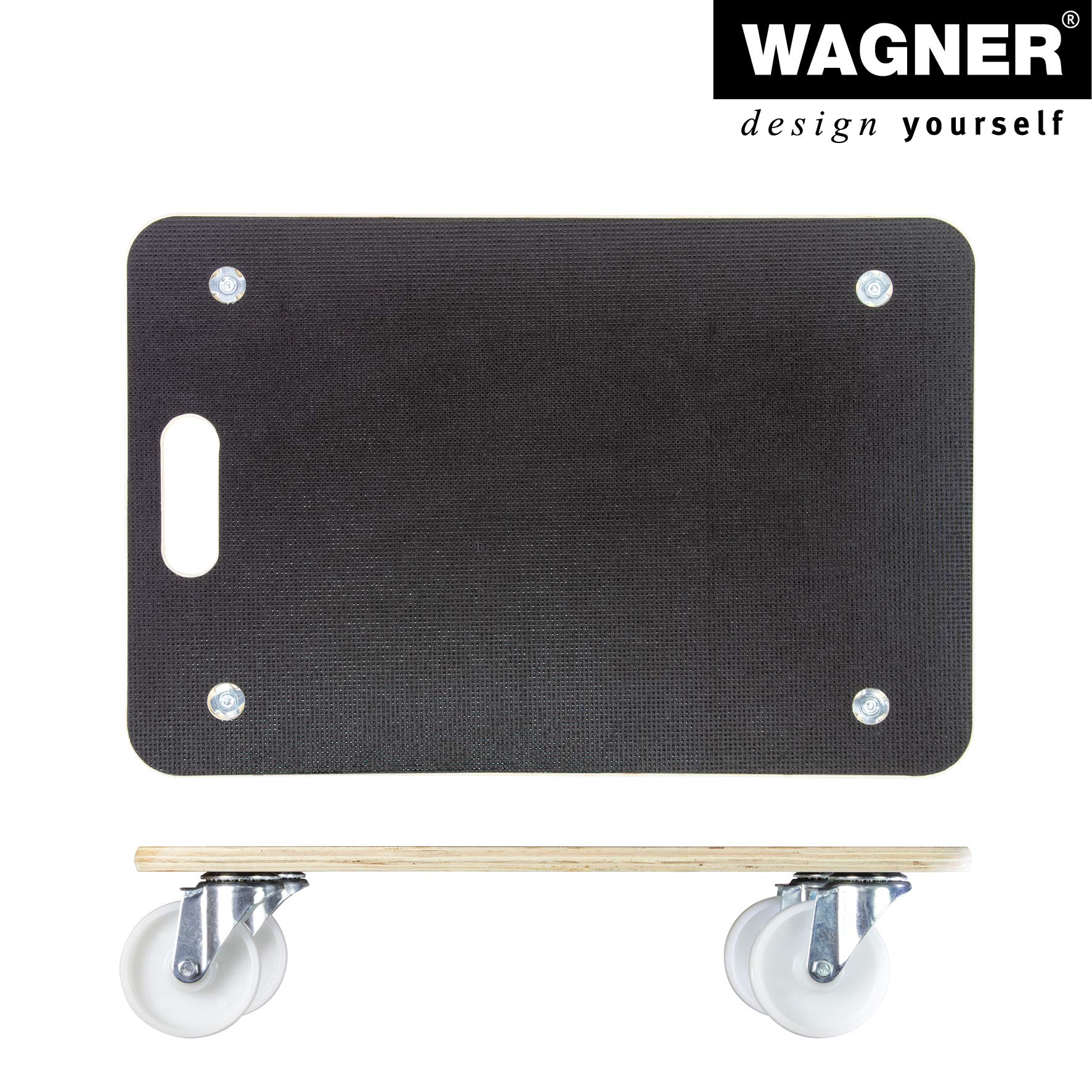 Wagner Plataforma de Carga MM 1614-59 x 39 cm - para Cajas Pesadas, 400 kg Carga Máxima, Asa de Transporte, Superficie Antideslizante, Certificado FSC® - 20161401