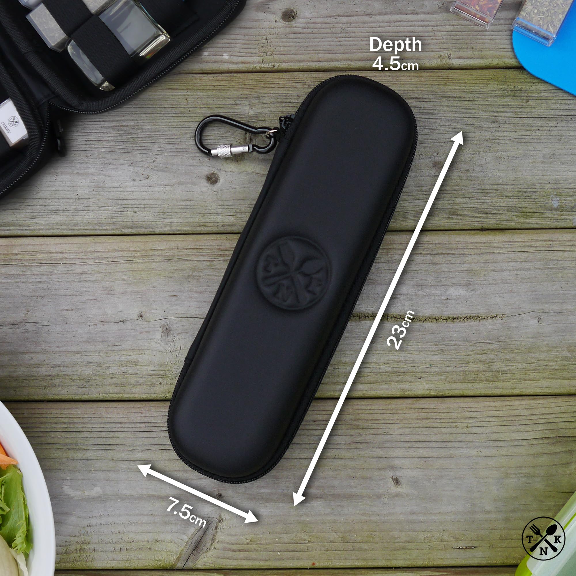 The Nomads Kitchen Portable Cutlery Set including Case, Black - Image 3