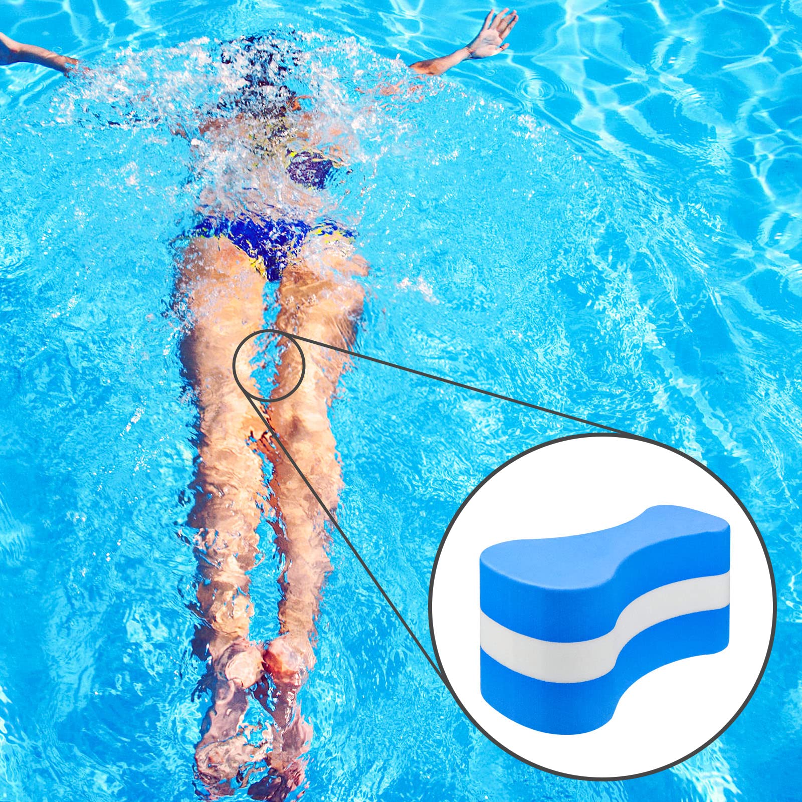 Pull Buoy Schwimmhilfe – EVA-Schwimmboje Für Beintraining, 23 Cm, Unterstützt Armtechnik & Körperlage