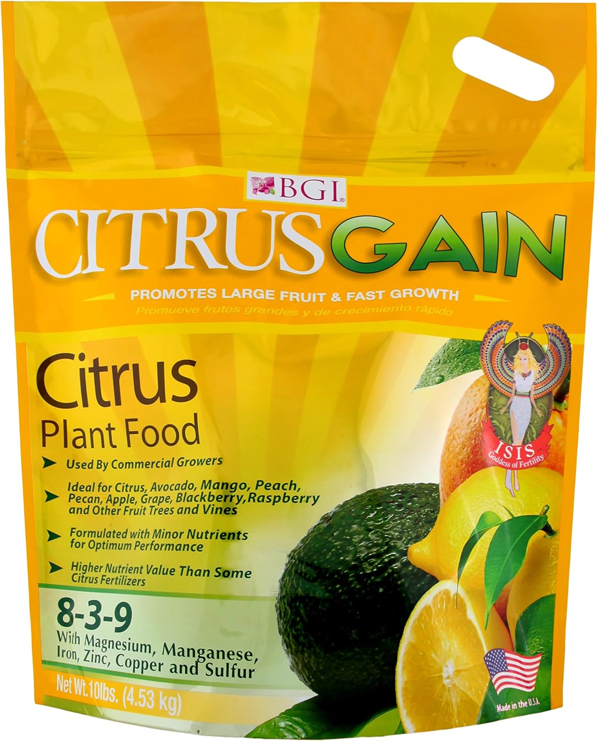 BGI Fertilizers CITRUSGAIN, Citrus Fertilizer, 10lb Bag