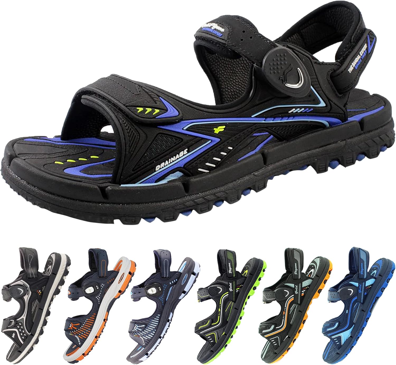 Gold Pigeon Shoes GP Water Release Sandals: 1682 Blue, Women Size 8-8.5 / Men Size 6.5-7 (1682-blue-38)