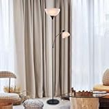 Adjustable Black Floor Lamp With Reading Light, Tall Lamp For Living Room, Bedroom, Office, Susan 72