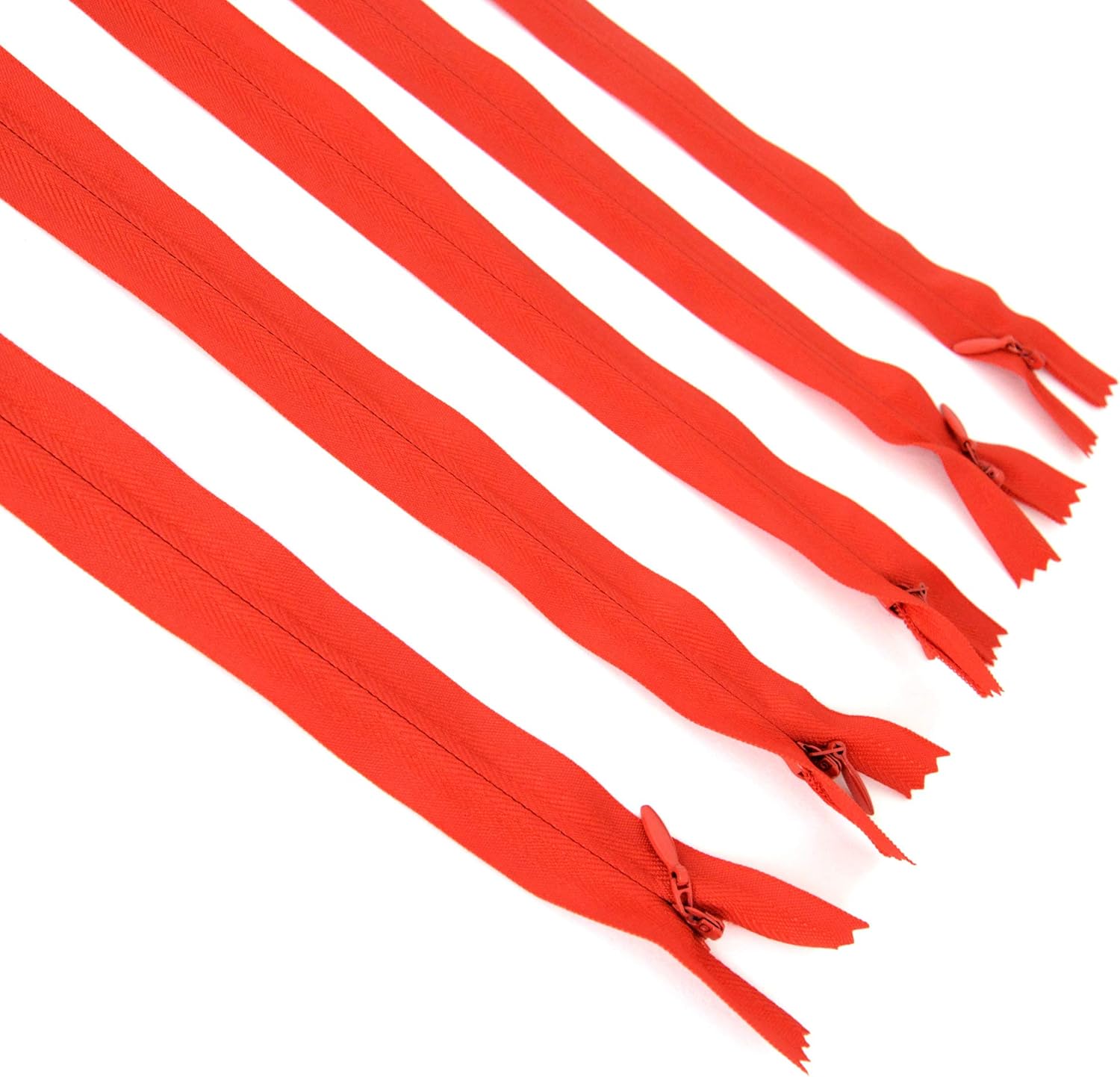 LEDUC Trimz Invisible RVNAVN3 Zip, 22cm, Red