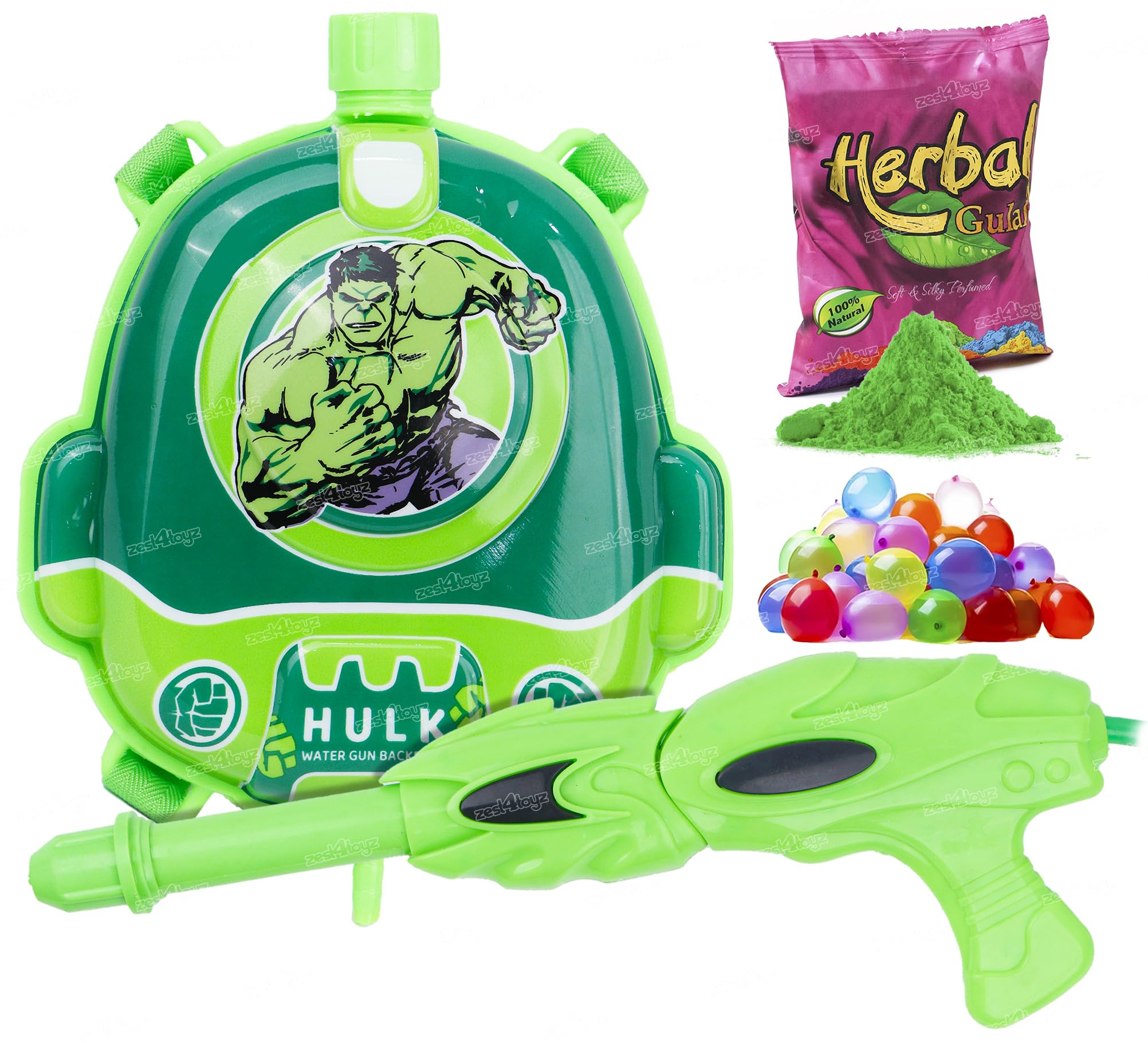 Zest 4 Toyz Holi Pichkari Water Gun for Kids Boy Girl Powerful High Pressure Tank Spray with 100 Balloon, Hulk (Magic Tank) (B0CTMG7QJ6) Amazon Price History, Amazon Price Tracker
