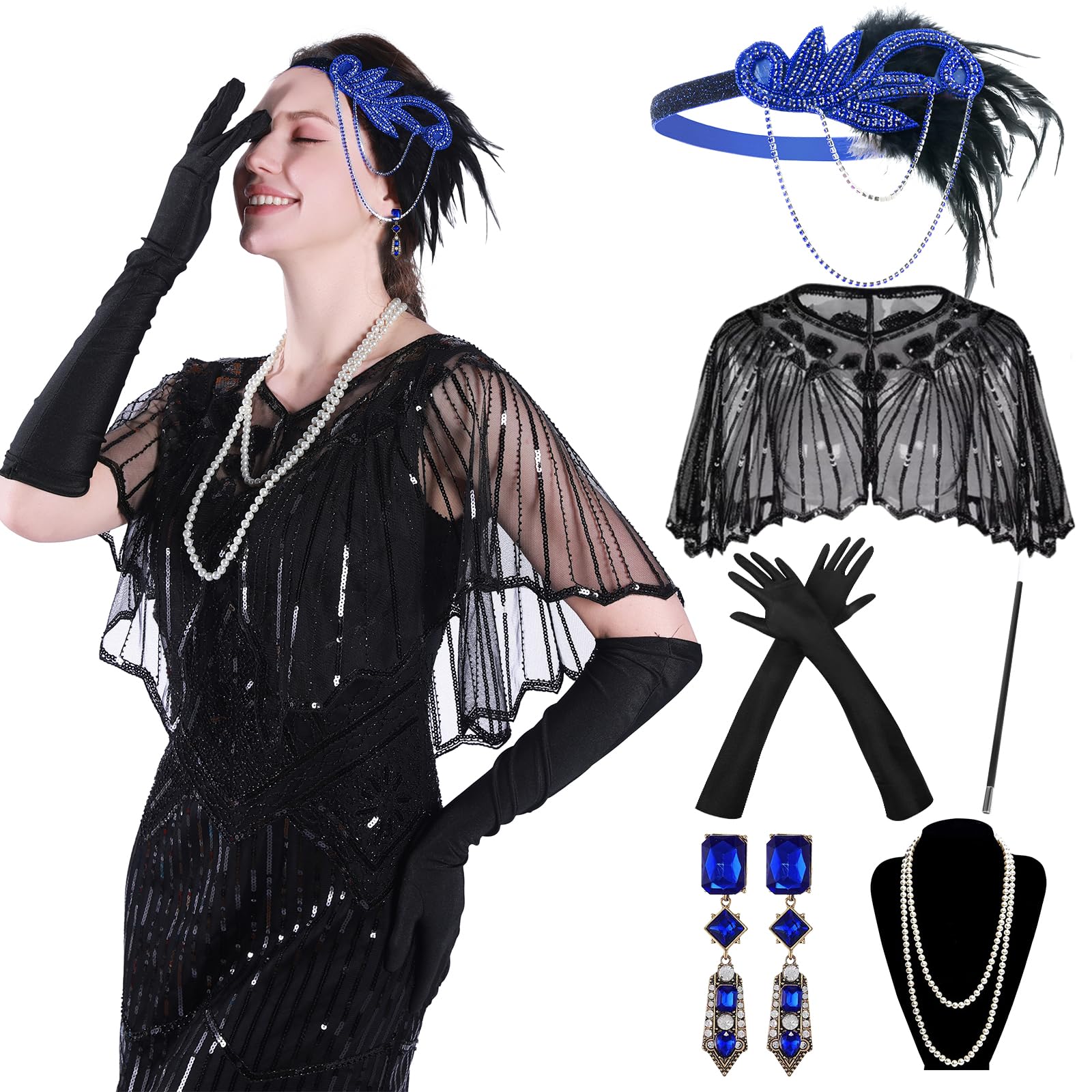 Amazon.com: 1920s Accessories for Women, Harlem Nights Flapper