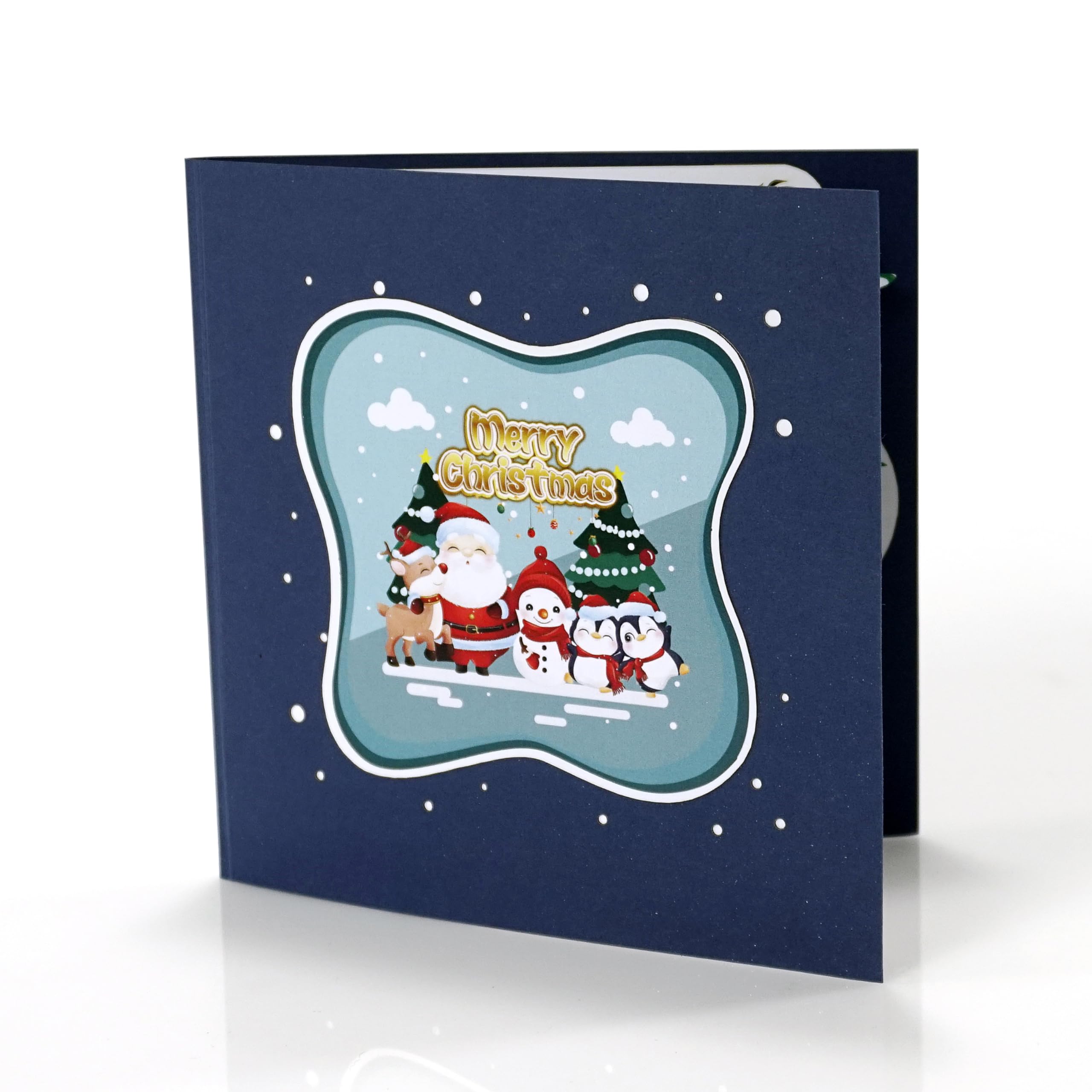 CUTPOPUP Merry Christmas Cards 2025, Pop Up Christmas Cards w Envelope, 3D Xmas Card - Image 4