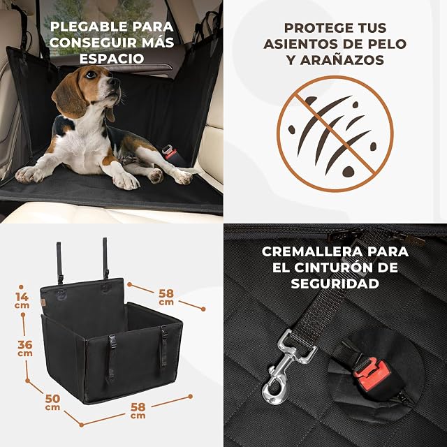 Foto 6 de 8 de WUGLO Asiento de Coche para Perros Medianos Extra Estable hasta 18 kg