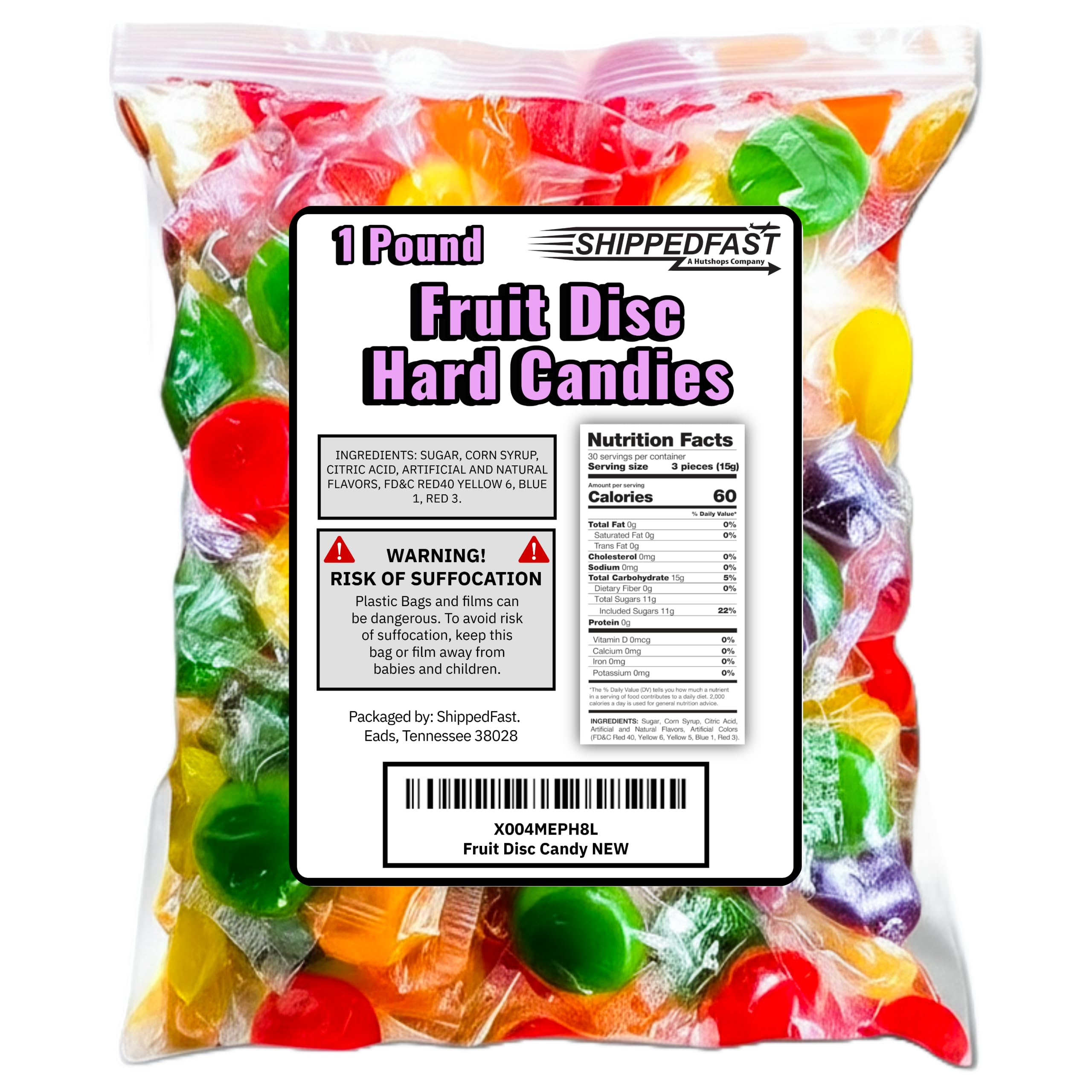 Amazon.com : Shippedfast Fruit Disc Hard Candy Assorted Classic