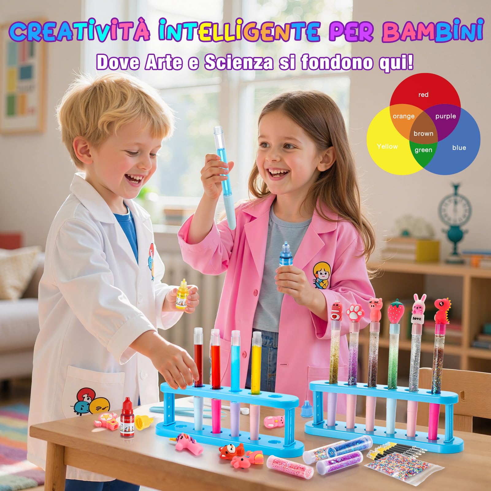 Laboratorio Delle Penne, Fabbrica delle Penne 66+ Pezzi Regalo Bambina 5-12 Anni, Creativi Giochi Bambina 5-12 Anni Cancelleria Bambina Regali Personalizzati Lavoretti Creativi per Bambini Set