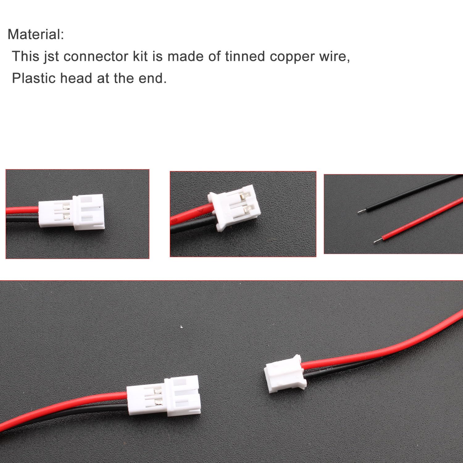 60 sztuk (30 par) JST Mini JST 2.0 PH 2-pinowe złącze męskie i żeńskie z 150 mm 26AWG kabel, JST Micro elektryczne gniazdo wtykowe