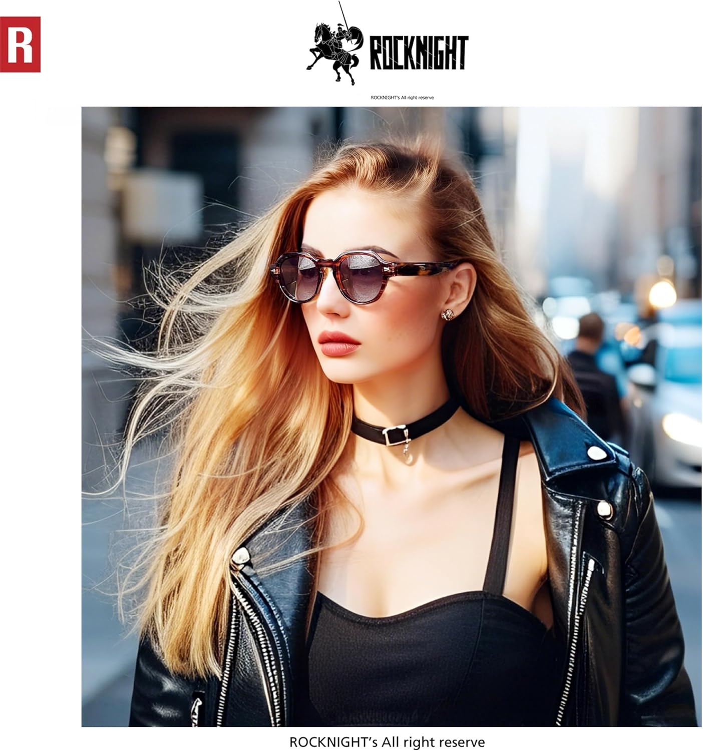 ROCKNIGHT Retro Italian Design Acetate Polarized Sunglasses Unisex UV Protection Durable Frame for Small Medium Face