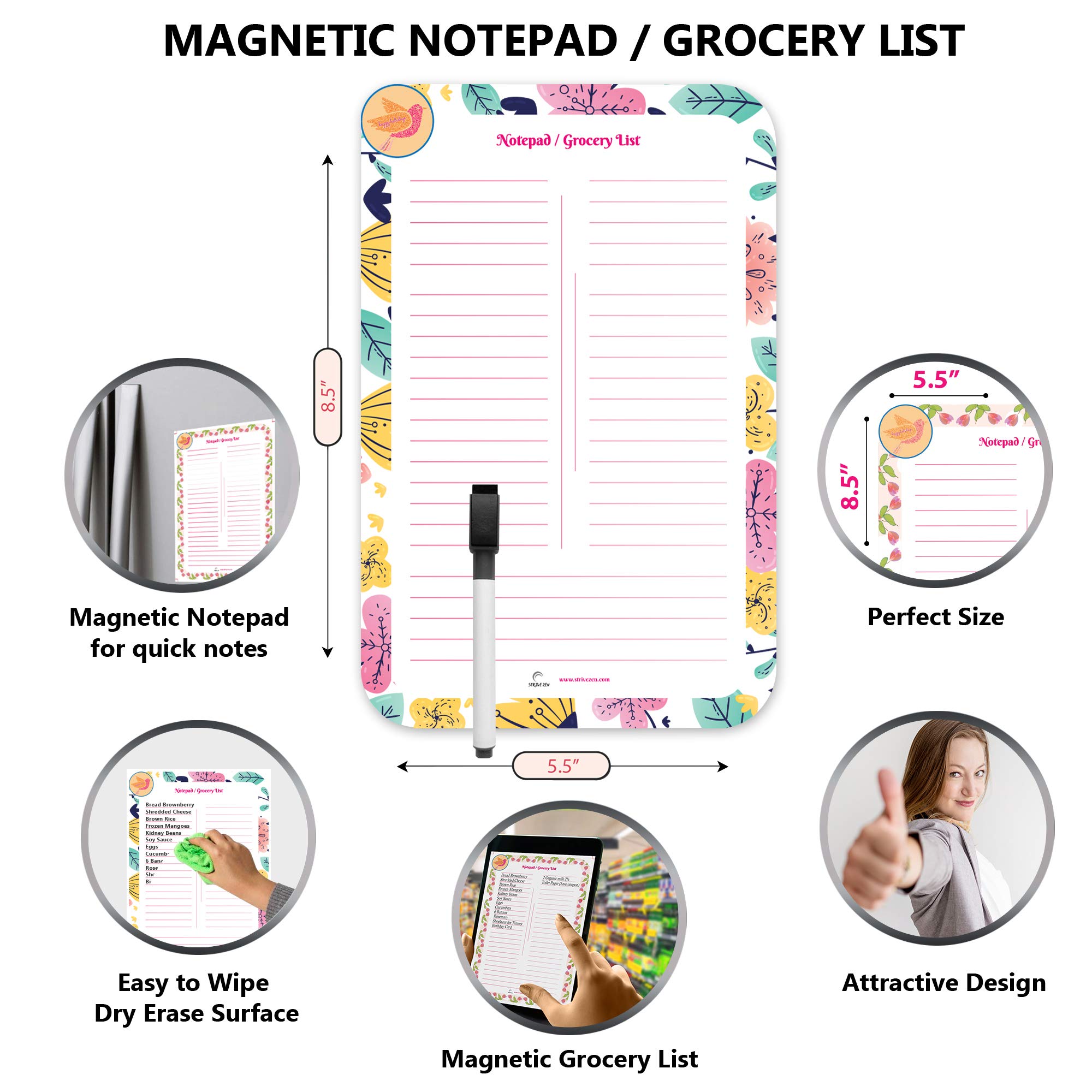 20222023 Calendar for Fridge by StriveZen, 16x12 inches