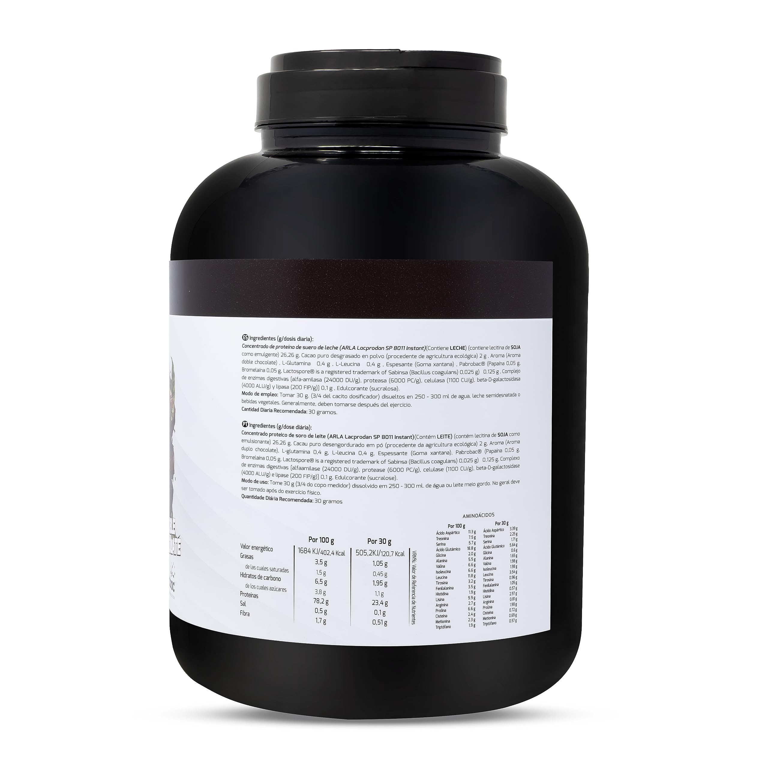 SPORT LIVE Concentrado de proteinas de suero de leche | Whey Protein en polvo con L-Glutamina y L-Leucina | Ayuda a aumentar tu masa muscular | Mejora tus batidos |Doble Chocolate | 2 KG