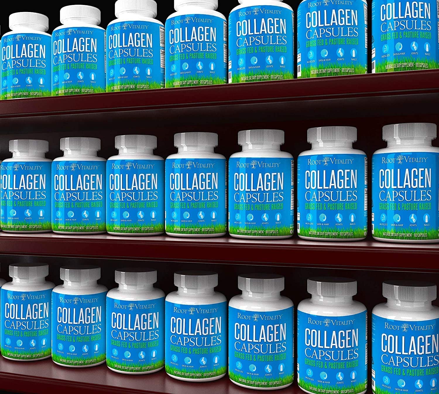 Root Vitality Collagen Peptides Capsules - 180 Count — Amazon image 6