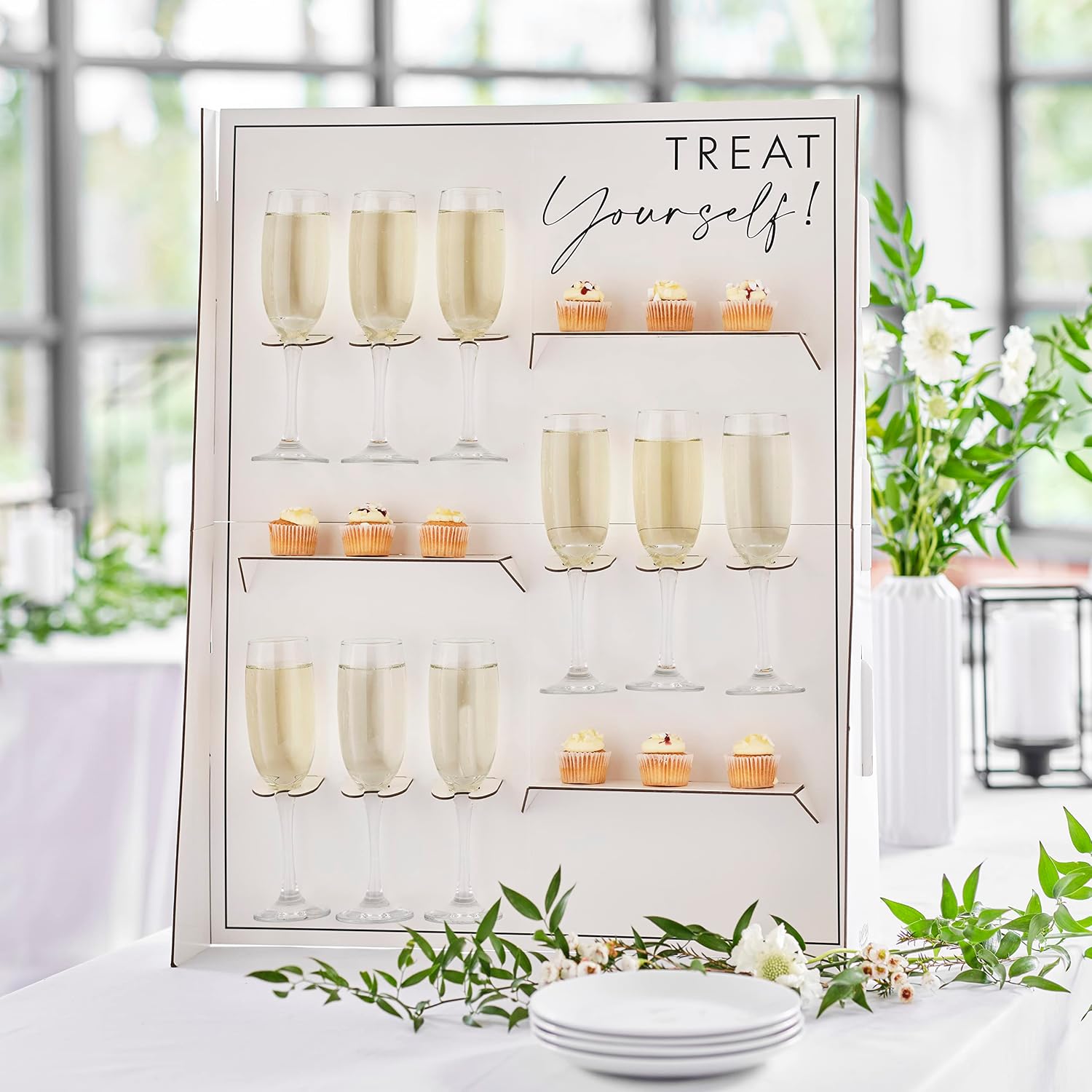 Ginger Ray Canape & Drink Stand Holder Decoration for Weddings, White
