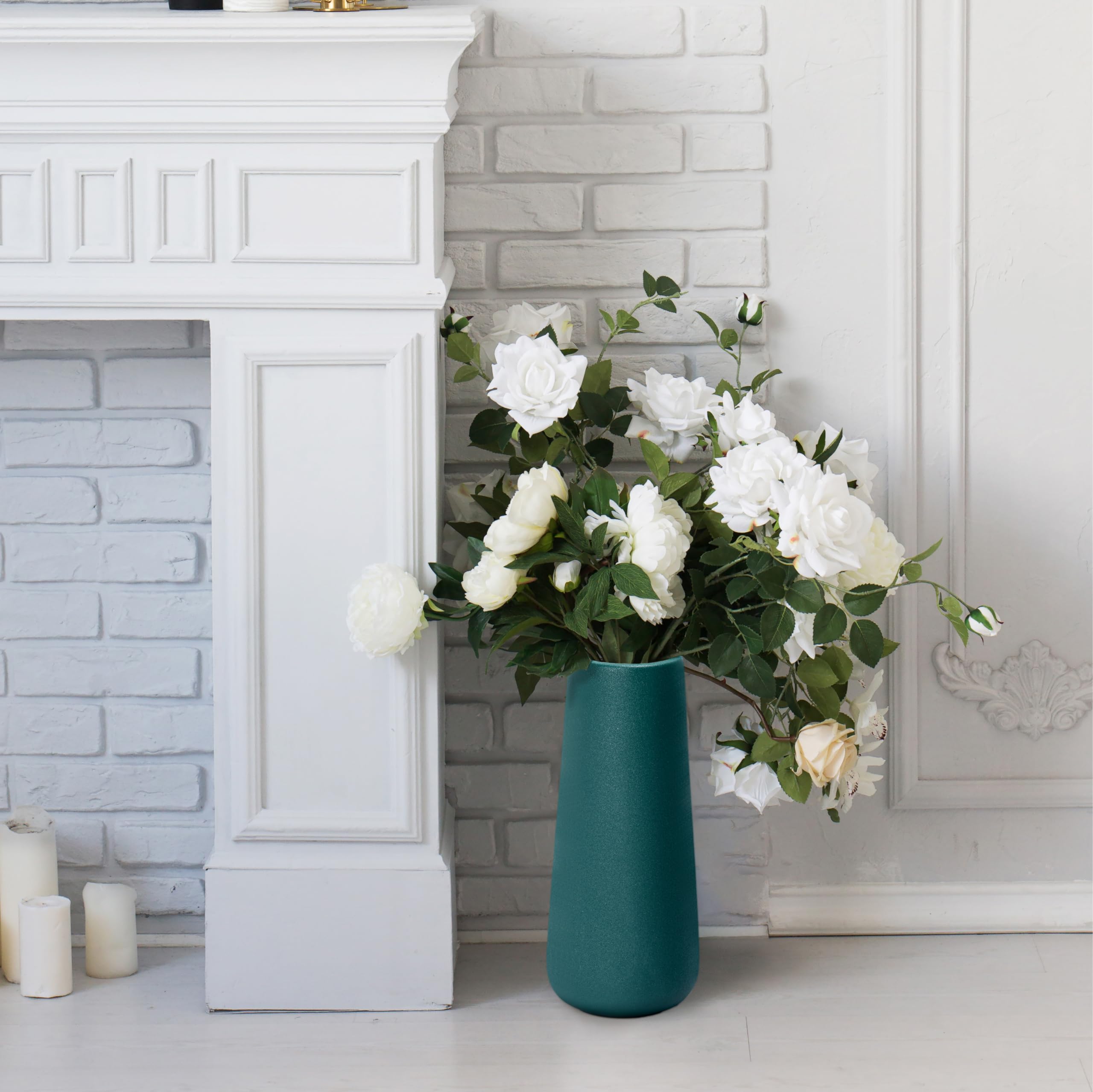 Amazon.com: D'vine Dev 11 Inch Ceramic Flower Vase Textured