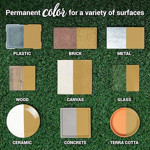 Miniatura 3 de COLORSHOT Pintura en aerosol metálica para cofre del tesoro (oro oscuro) de 9 onzas, paquete de 4