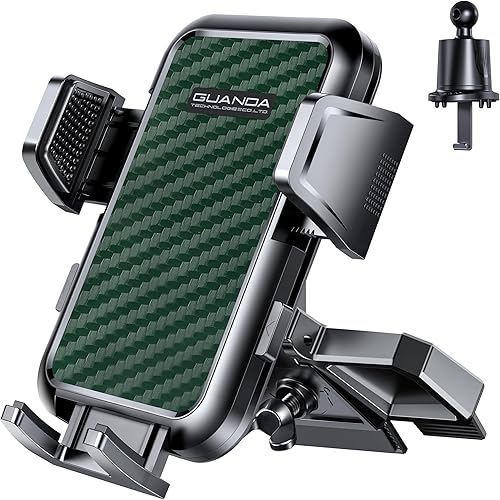 Miniatura 8 de Soporte de teléfono con ranura para CD, soporte mejorado para teléfono de automóvil [compatible con fundas gruesas], soporte universal ajustable de