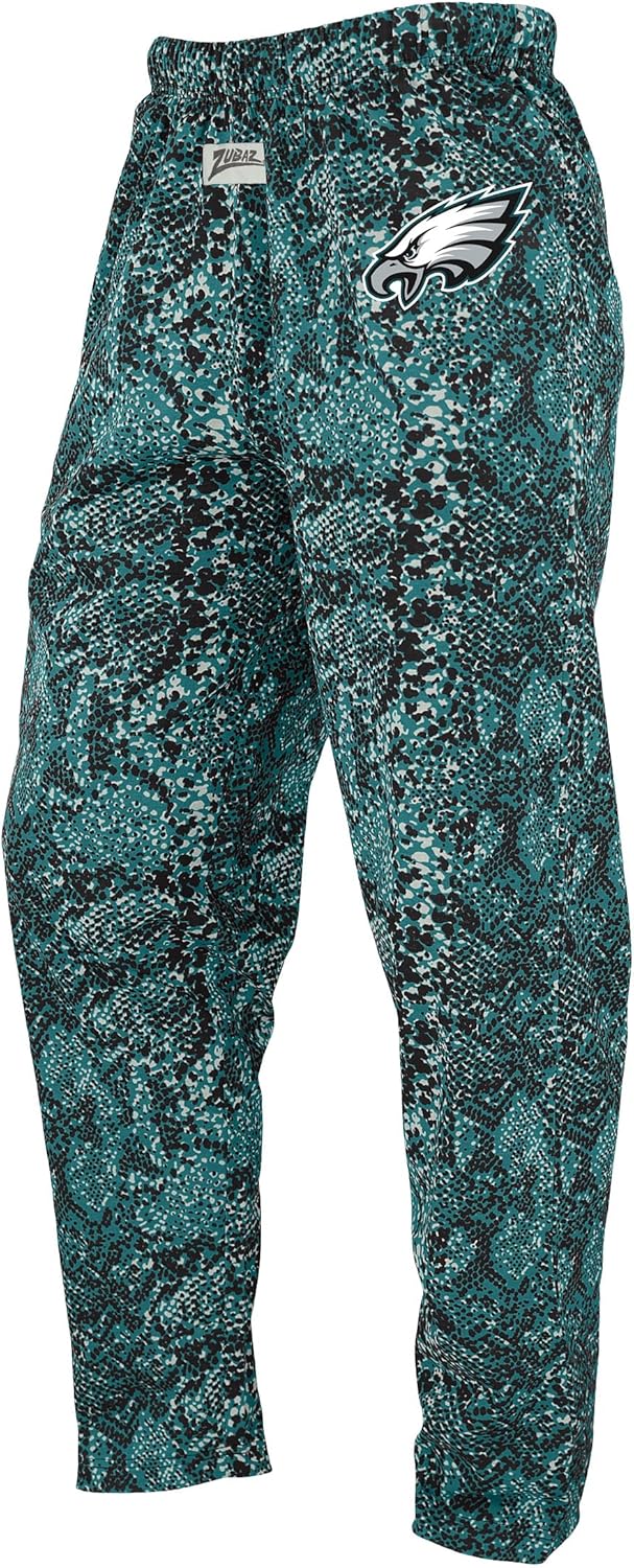 Zubaz NFL Unisex Z88 Pants for Men and Women Post Pattern, Philadelphia Eagles, X-Small