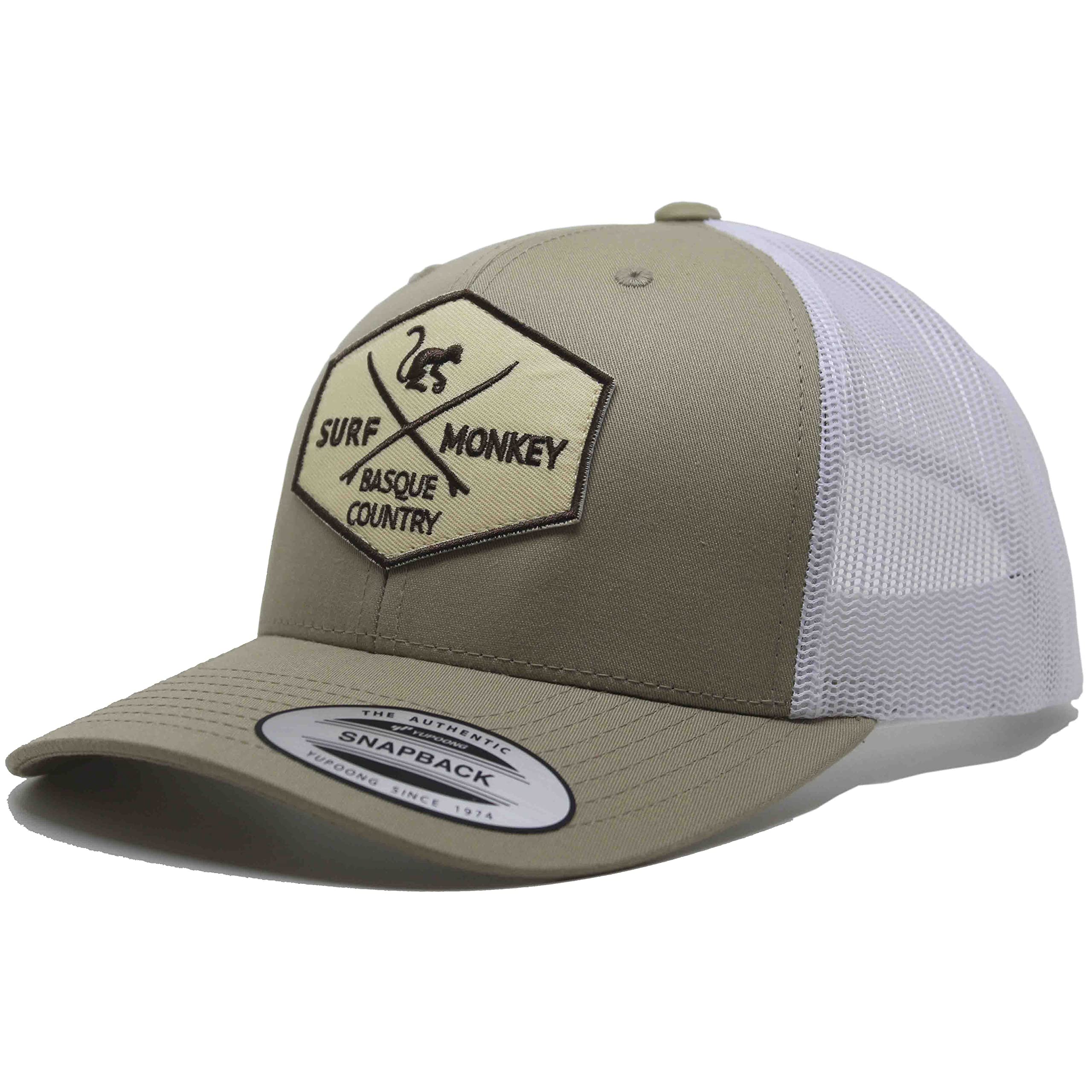 SURF MONKEY Gorra Tipo Trucker 6p - Visera Curvada - Gorra Ajustable Snapback - Perfil bajo