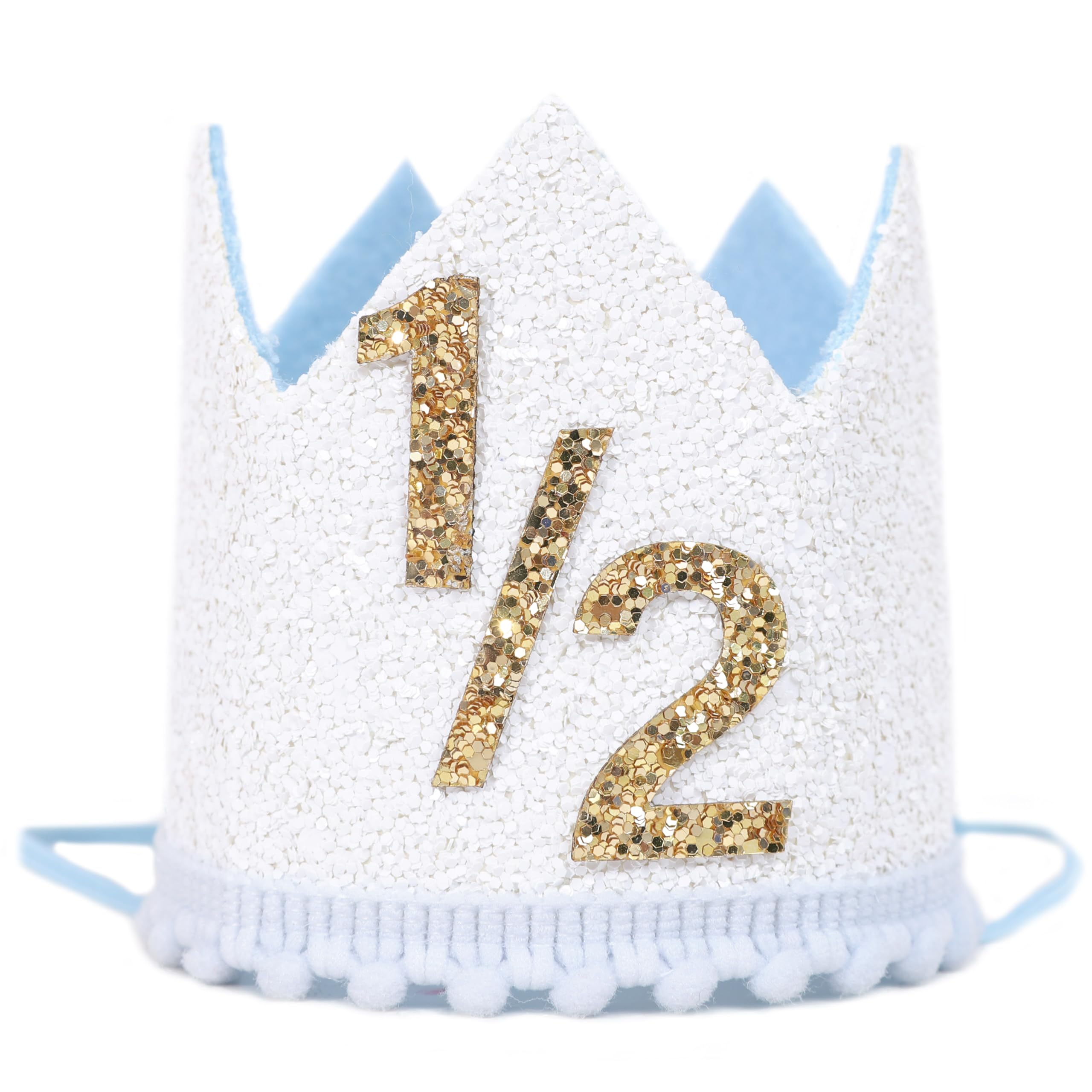 WAWUO Pink 1/2 Birthday High Chair Banner - Girls Half Birthday Party Decorations,Pink Tassel Wood Bead Highchair Garland