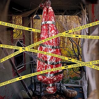 Halloween Decorations Corpse Dead Victim Props Hanging Dead Body Decorations Scary Fake Corpse in Bag Indoor Outdoor Hallo...