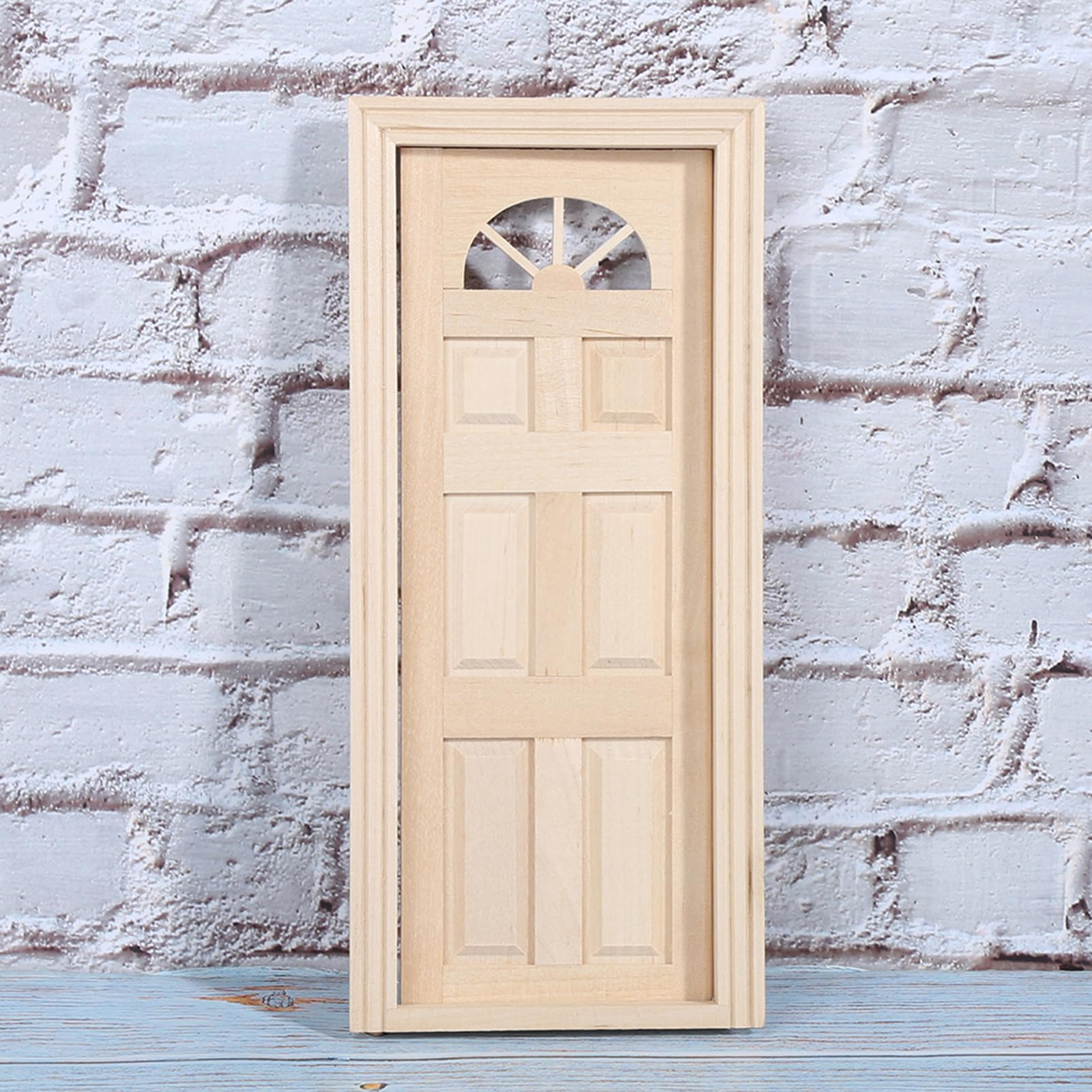 Puerta de casa de muñecas de 1/12, puerta de marco de ventana doble en miniatura de madera, accesorio de modelo de puerta de casa de muñecas de abedul, decoración para escenas Puerta de casa de muñecas de 1/12, puerta de marco de ventana doble en miniatura de madera, accesorio de modelo de puerta de casa de muñecas de abedul, decoración para escenas