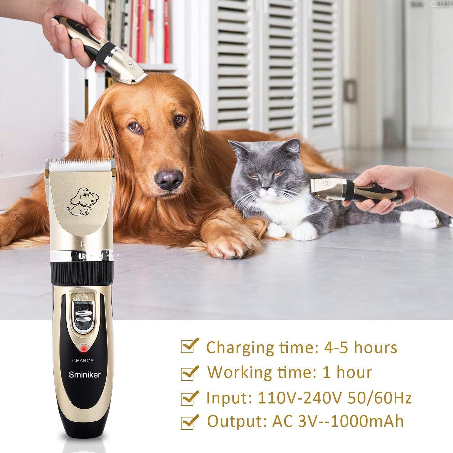 sminiker professional low noise dog clippers