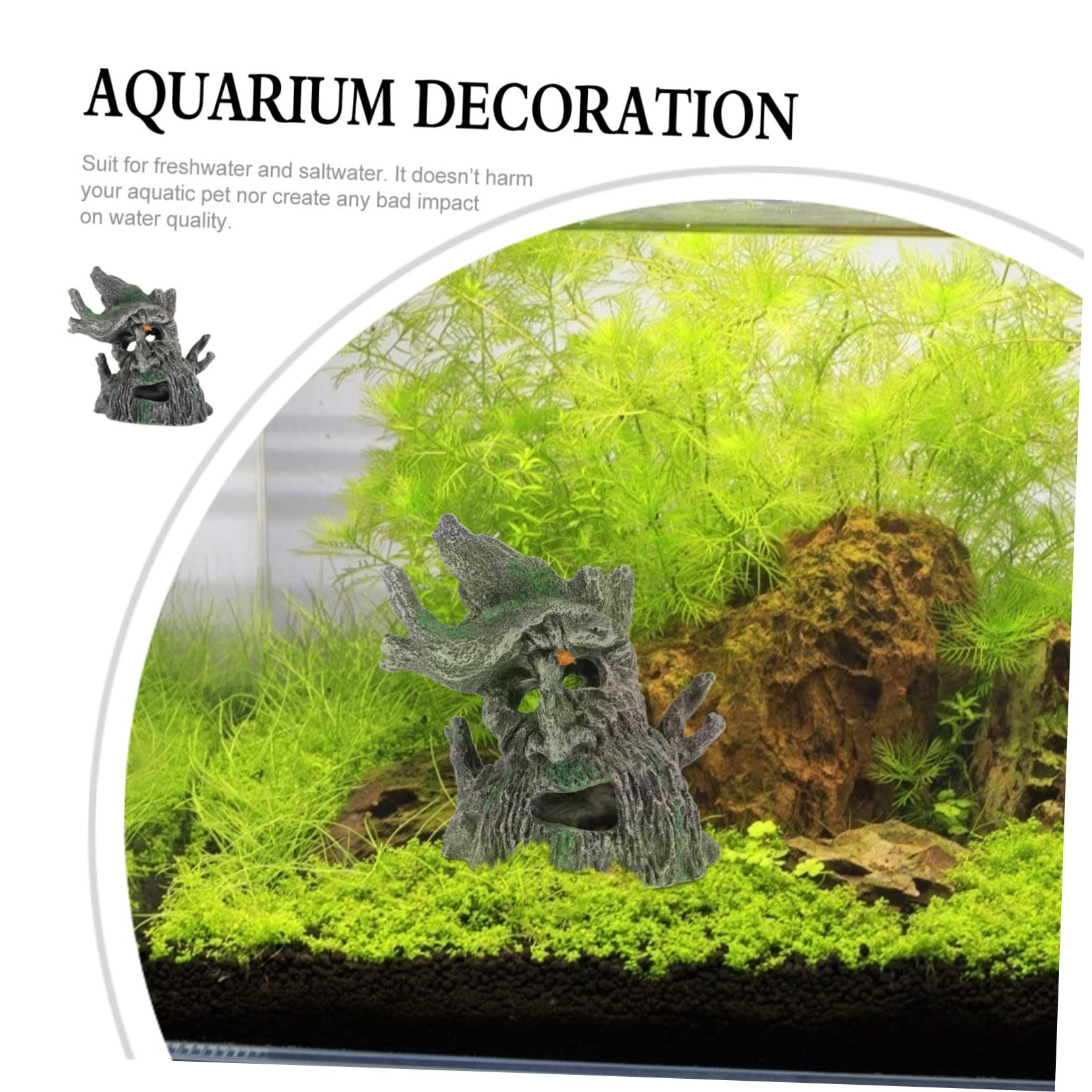 Adorno de Acuario para Peces Decoración de Paisaje Natural con Único para Peceras Accesorio de Jardín Acuático para Hábitats de Peces