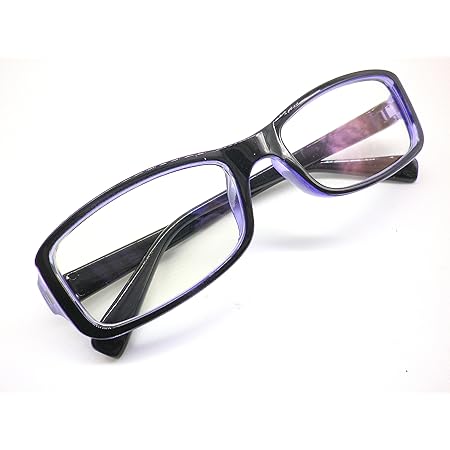 Amazon Co Jp スクエア 伊達 眼鏡 ファッション グラス ダテ メガネ パープル 服 ファッション小物