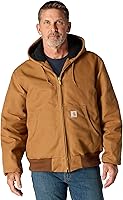 Carhartt Men's J140 Loose Fit Insulated Firm Duck Jacket - Flannel-Lined Warmth for Cold Weather Work