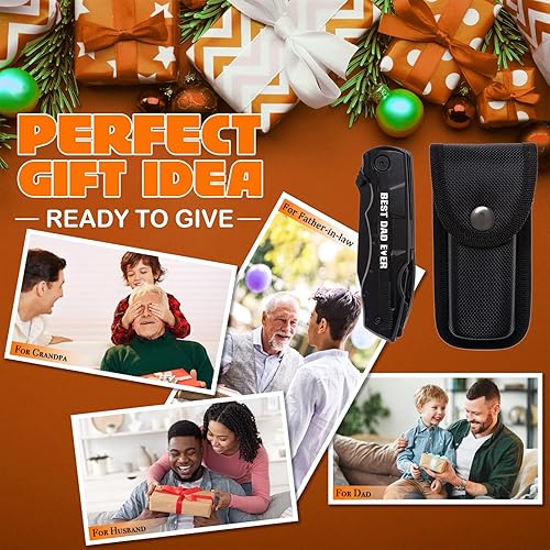 Miniatura 6 de Regalos para papá de parte de la hija, regalos de cumpleaños del día del padre para papá, cuchillo de bolsillo para rellenar calcetines, dispositivo