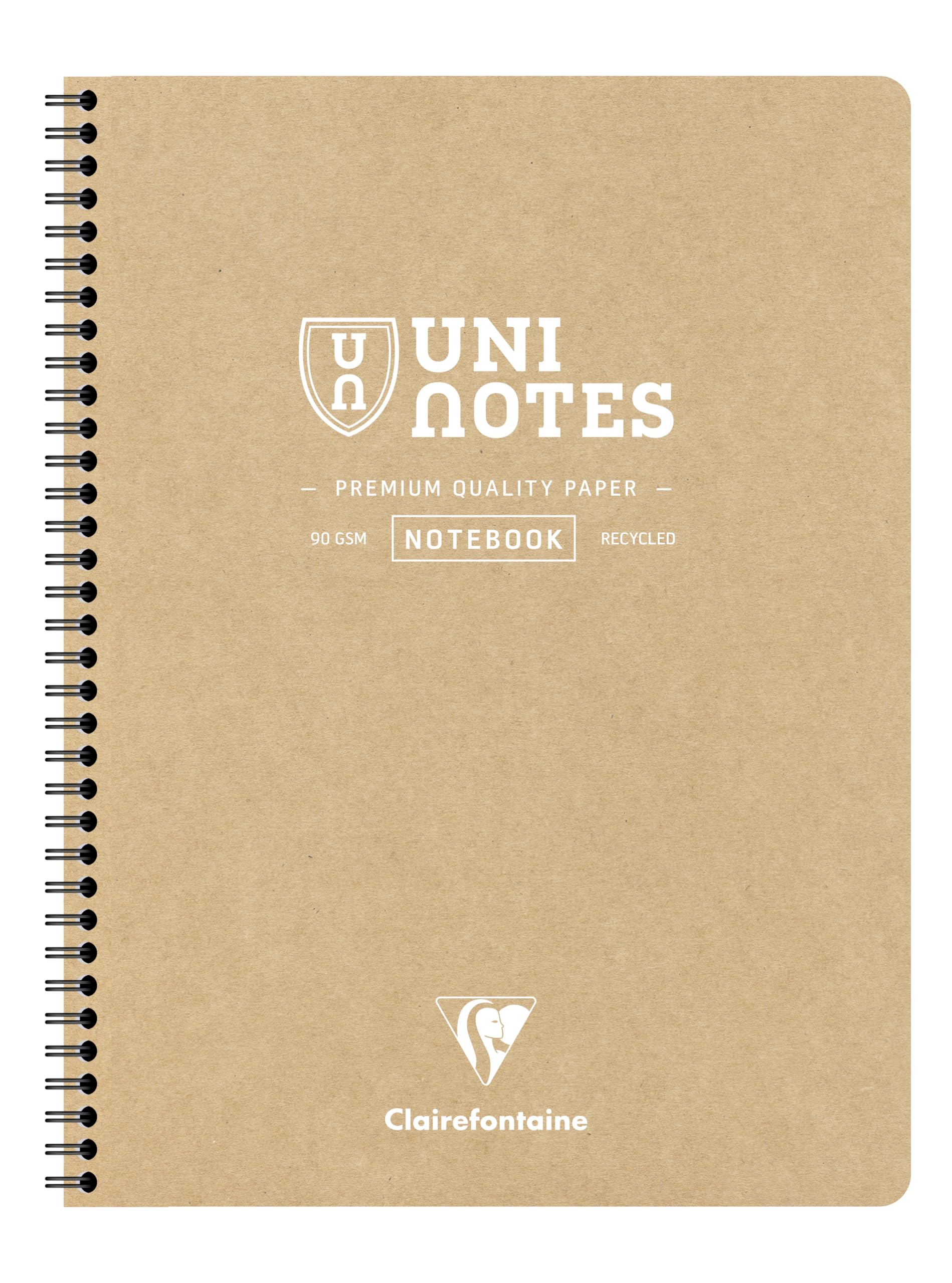 Clairefontaine 9853Cpack Lot 5 cahier spirale Uninotes A4 160p ligné Blanc