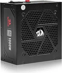 Fonte Redragon RGPS 1000W Preta 80 plus platinum