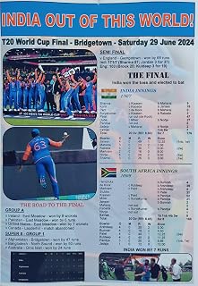 Assorted India Twenty20 (T20) Cricket World Cup winners 2024 - souvenir print