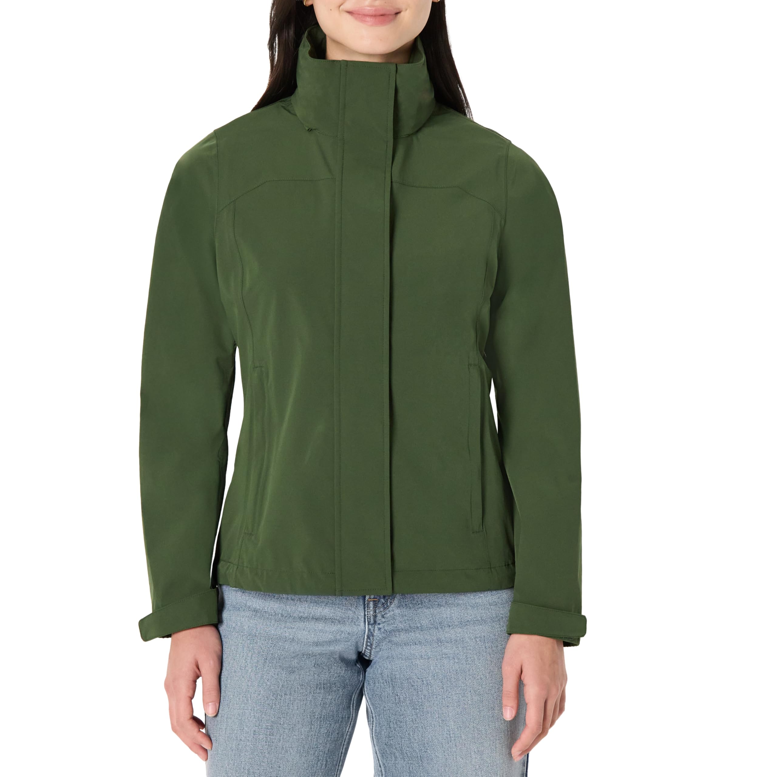 Amazon Essentials Damen Regular Fit: Leichte, wasserdichte, verstaubare Regenjacke