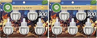Air Wick Plug in Scented Oil Refill, 5ct, Bonfire and Crisp Fall Air, Essential Oils, Air Freshener Fall Scent, Fall Décor (Pack of 2)
